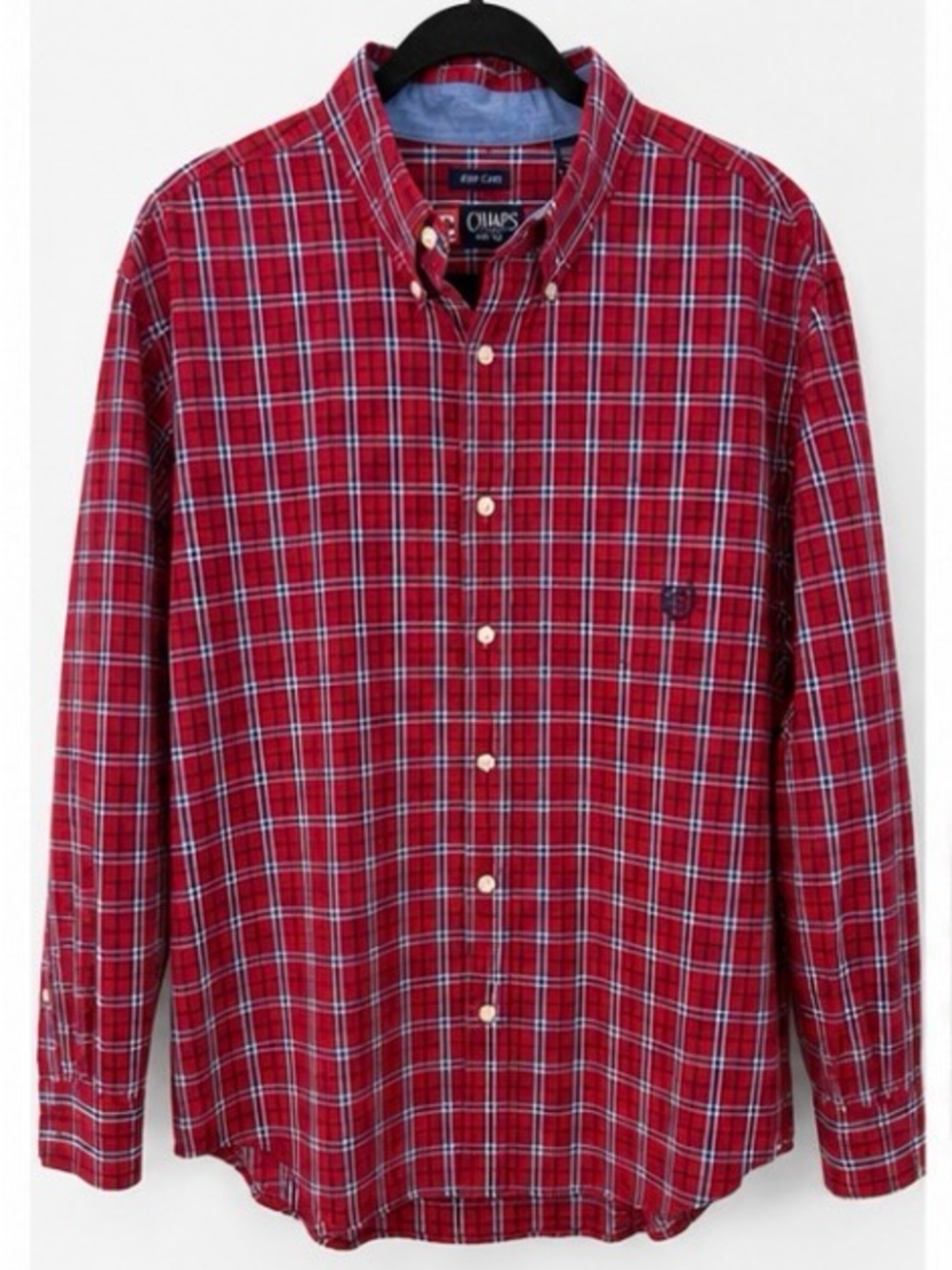 Chaps Red Plaid Long-Sleeve Button-Down Shirt
